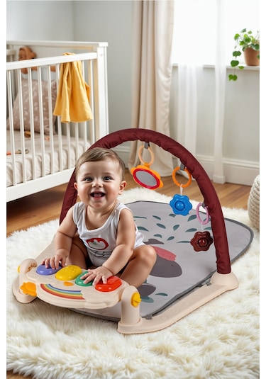 Babycim Piyanolu Gökkuşağı Oyun Halısı