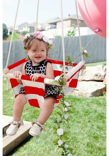 Indirimsmart Bundera Eko Üçlü Set Kırmızı Bebek Hamak Beşik Hoppala Zıpzıp