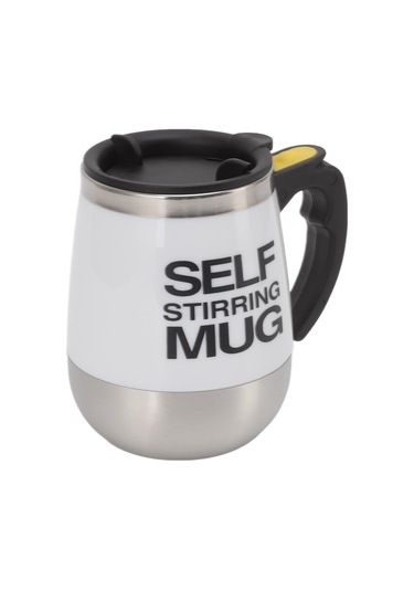 Geeroyoo Stainless Steel Otomatik Karıştırıcı Kupa - 400ml, Sessiz Teknoloji, Kahve/çay/protein İçin, Ev/ofis/seyahat Uygun, Siyah Pil Dahil Değil Siyah