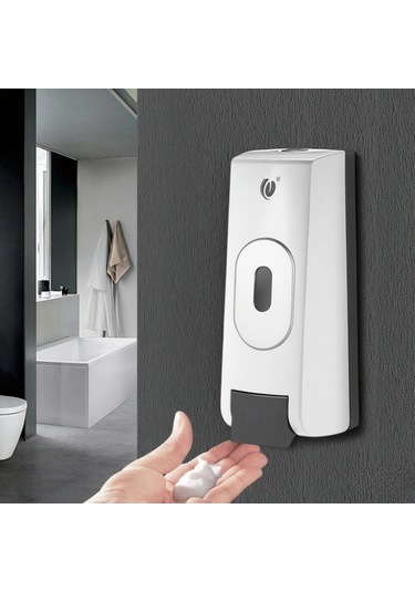 Yaozixa Duvar Tipi Köpük Sabun Dağıtıcı 500ml Beyaz - Ev, Otel, Banyo Kullanıma Uygun - Yeniden Doldurulabilir, Kaşifli Tabanlı Abs Malzeme Beyaz