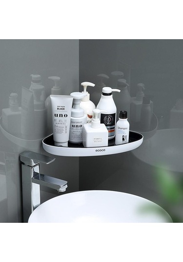 Siyah Mengnı Köşe Depolama Rafı Banyo Çok Fonksiyonlu Depolama Rafları Ev Boşaltılabilir Organizatör Tuvalet Banyo Aksesuarları Siyah