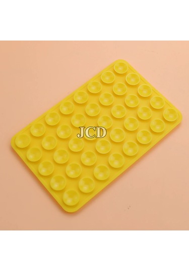 Goldenqian 2 Adet Silikon Vantuz Çift Taraflı Vantuz Cep Telefonu Fikstürü Vantuz Arka Yapışkanlı Cep Telefonu Kauçuk Vantuz Yellow Yellow