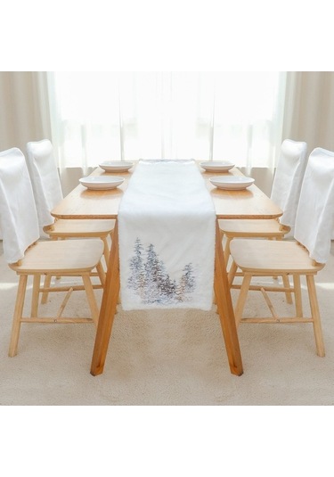 Ganzhoushop Tarzı Otel Örtüsü Örtüsü Ofis Noel Mat Masa Masa Masa İskandinav İçin Ev Dikdörtgen Desenli Cm Ağacı 2022sa31 182x33 Ul