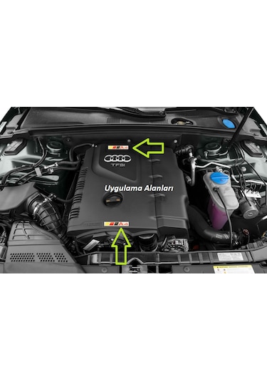 Audi A4 Logo Motor Kapağı Damla Silikon Plaka Logo Arma Amblem Ye