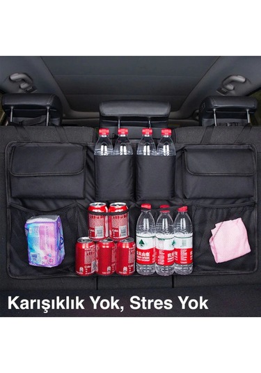 Araç Bagaj Düzenleme Organizer Araç Içi Oto Bagaj Eşya Düzenleme Çantası 8 Cepli 80x50