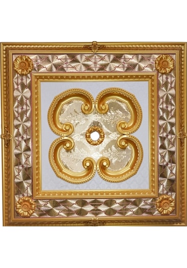 Kare Altın Saray Tavan 90x90 Cm