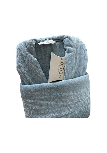 Banyo Çeyiz Seti, %100 Pamuk Bornoz Takımı, 8 Parça Aile Bornoz Seti, Havlu & Havlu Seti Mavi-krem Mavi