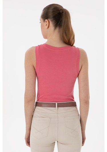 U.S. Polo Assn. Us. Polo Assn. Kadın Tişört 50300904-vr167 Pembe