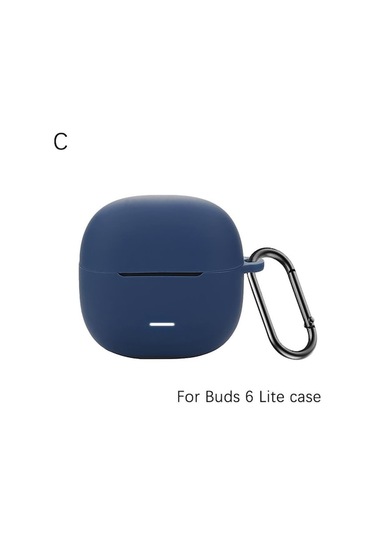 Novahub Redmi Buds 6 Lite Kılıf Moda Dantel Çiçekler Kulaklık Kapağı Silikon Kulaklık Kutusu Mavi Mavi