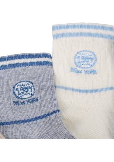 Erkek Bebek Çorap Soket 6 Çift Lacivert-gri-beyaz-kahve-indigo-mavi-1892 ÇoK Renkli