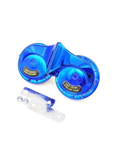 Samdoo "as008bl 12v Çift Tonlu Araç Kornası - Yüksek Sesli, Kolay Montaj, Abs Malzeme 2'li Paket "