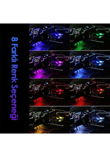 12 Ledli Ayak Altı Sese ve Müziğe Duyarlı Led Lamba