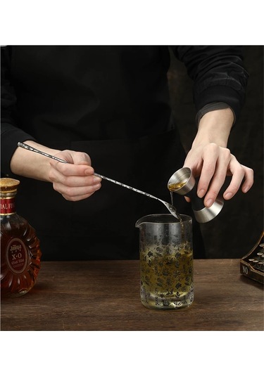 Jialan Paslanmaz Çelik Çift Jigger Kokteyl Bar Ölçüm Fincan