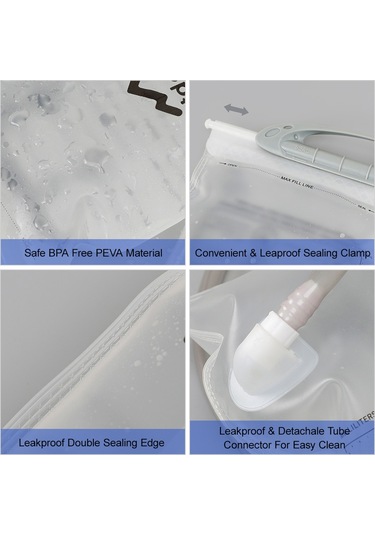 Konesam 1.5l Dışarı Aktiviteleri İçin Profesyonel Su Torbası - Ergonomik Açılı Islaklık, Bisiklet, Yürüyüş, Dağcılık Uygun Çok Renkli