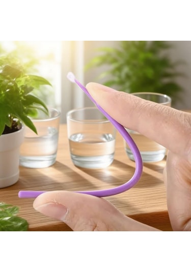 100 Lü Mini Tek Kullanımlık Araba Rötüş Fırçası İnce Uçlu Yumuşa