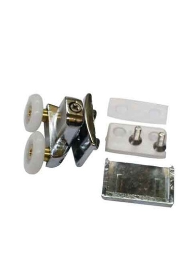 Kabinet Duşakabin Çift Delikli Teker 1 Adet Krom