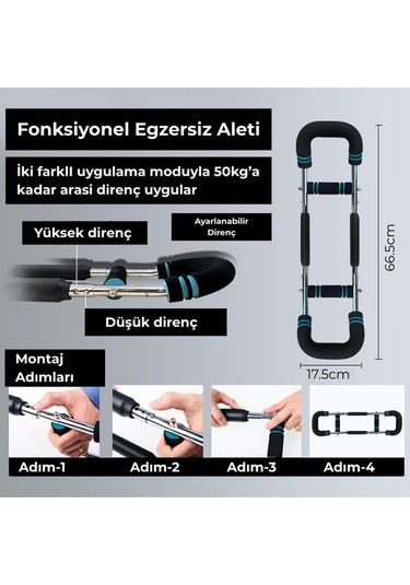 Vücut Antrenmanı Ayarlanır Dirençli Bar Kol Bacak Bilek Omuz Göğüs Kas Güçlendirici Egzersiz Aleti