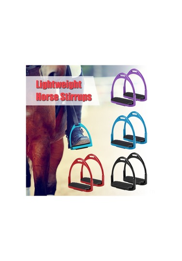 Qingmipy Alüminyum At Bindirme Stirrup, Hafif Ve Dayanıklı, 660lb Yüke Dayanır, Kaymaz Önleyici, Siyah St3111co