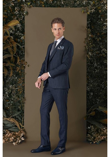 Efor Tk 883 Slim Fit Lacivert Klasik Takım Elbise Lacivert