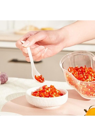 Sarımsak Presi Öğütücü Manuel Gıda Doğrayıcı El İtmeli Sarımsak Kesici Taşınabilir Gıda Gri