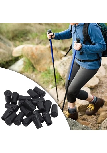 Dolıty 18x Yürüyüş Kutup İpuçları, Trekking Sopa Siyah