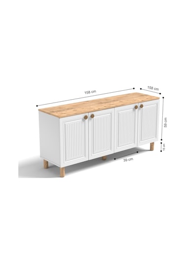 Bohem Konsol Mdf Kapak Beyaz