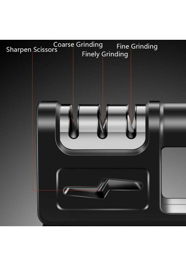 Pazly 2 Adet 3 Aşamalı Mutfak Bıçağı Bileme Taşı Diamond, Abs+paslanmaz Çelik, 19x5x9.5 Cm, Hızlı Keskinleştirme