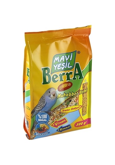 Mavi Yeşil Berra Muhabbet Kuşu Yemi Kraker