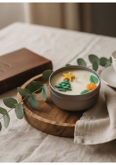Şile Natural Çam Ağacı Temalı 80 Gr Soya Wax Mum Mum