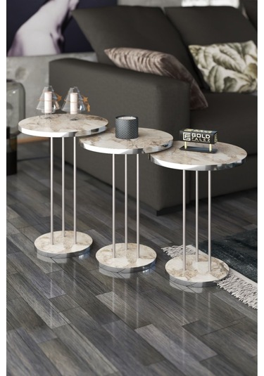 Zigon Sehpa Terra Gümüş Efes