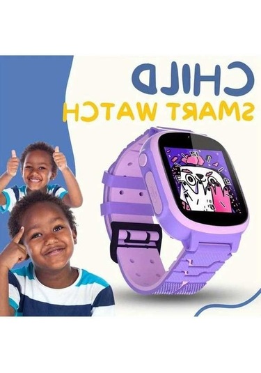 Trendooze Gaojunshop01 2025 Çocuk Akıllı Saati, Mor Mor, Hd Kamera, Eğitici Oyunlar Mor