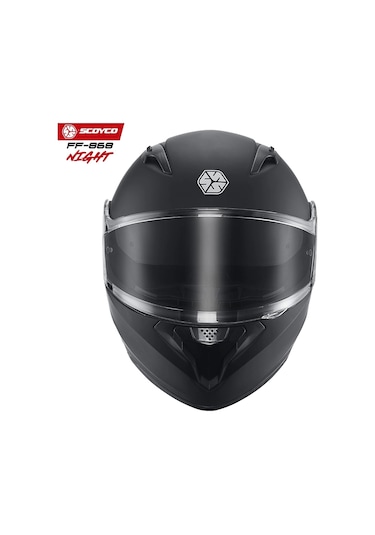 Scoyco FF-868 Night Çene Açılır Güneş Vizörlü Kask Mat Siyah