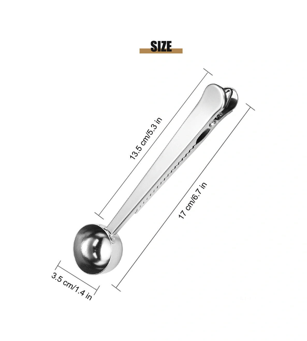 Padalink 430 Paslanmaz Çelik 2'li Fonksiyonlu Kahve Kaşığı Ve Torba Kapama Klipsi - Çay, Süt Tozu, Şeker İçin Taze Tutucu Ve Anti Yapışkan Çok Renkli