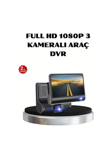 Full Hd Araç Kamerası 3 Lü 4.0' Ekranlı Ve Hdr Gece Görüşlü