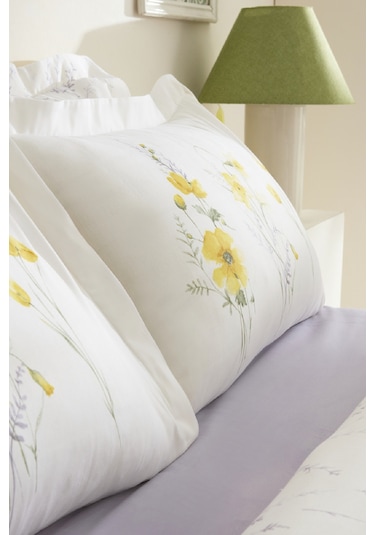 Karaca Home Rosella %100 Pamuk Çift Kişilik Nevresim Takımı Sarı Sarı