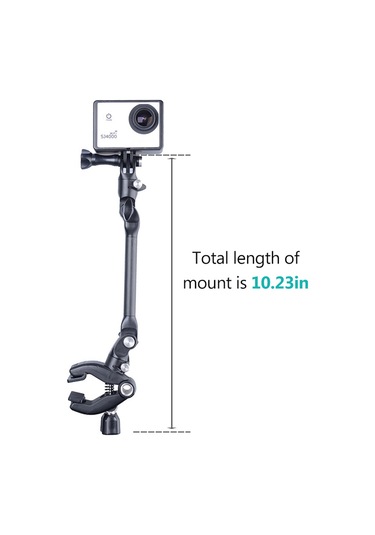 Leezsing 360 Dönebilen 26cm Kameralı Müzik Tutucu - 3.3cm Çaplı Nesnelere Uyumlu, Gopro/xiaoyi/sjcam/aee İçin Dayanıklı Abs Malzeme