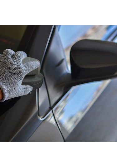 3 Parça Lastik Bakım Uygulayıcı 3 İnç Dayanıklı Yıkanabilir Yeniden Kullanılabilir Araç Detaylandırma Köpük Sünger Lastik Temizleyici Siyah