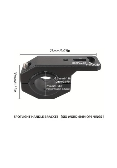 Xuweiwei 2pcs 8mm Alüminyum Alaşım Tutamak Braket 6mm 8mm 10mm Yardımcı Sürüş Işığı Bağlantı Braketi