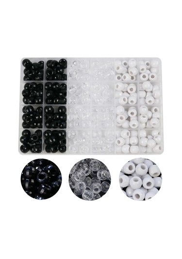 Suntek 240x Midilli Boncuk Kiti Saç Boncukları Dıy Örgü Beyaz Beyaz