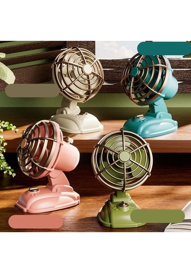 Mini Masaüstü Sessiz Elektrikli Fan 9885 Yeşil