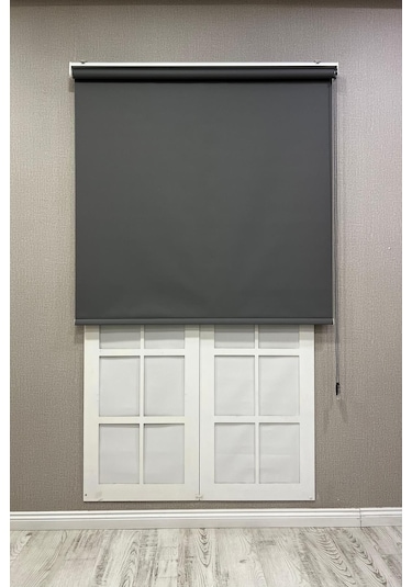 Stor Perde Ithal Mat Polyester Antrasit P1090 Gri