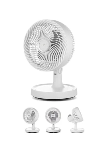 Kompakt Mini Fan Otomatik Salınımlı Sessiz Masaüstü Vantilatör