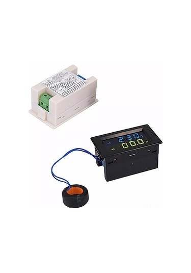 Besthome1 Çift Gösterge Lcd Ac Voltmetre Ampermetre D85-2042a Kırmızı