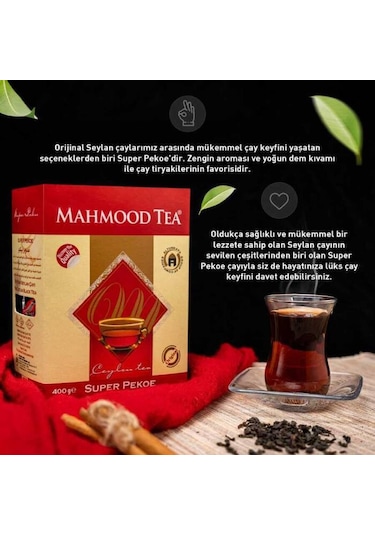 Mahmood Tea Super Pekoe Seylan Siyah Seylan Çay 400 G