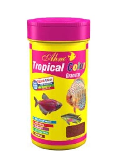 Ahm Tropical Colour Ganulat Balık Yemi 250 Ml
