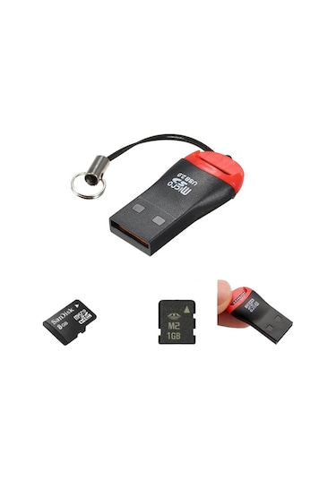 5 Adet - Micro Sd Usb Kart Okuyucu & Yazıcı Micro Sd & M2 Uyumlu