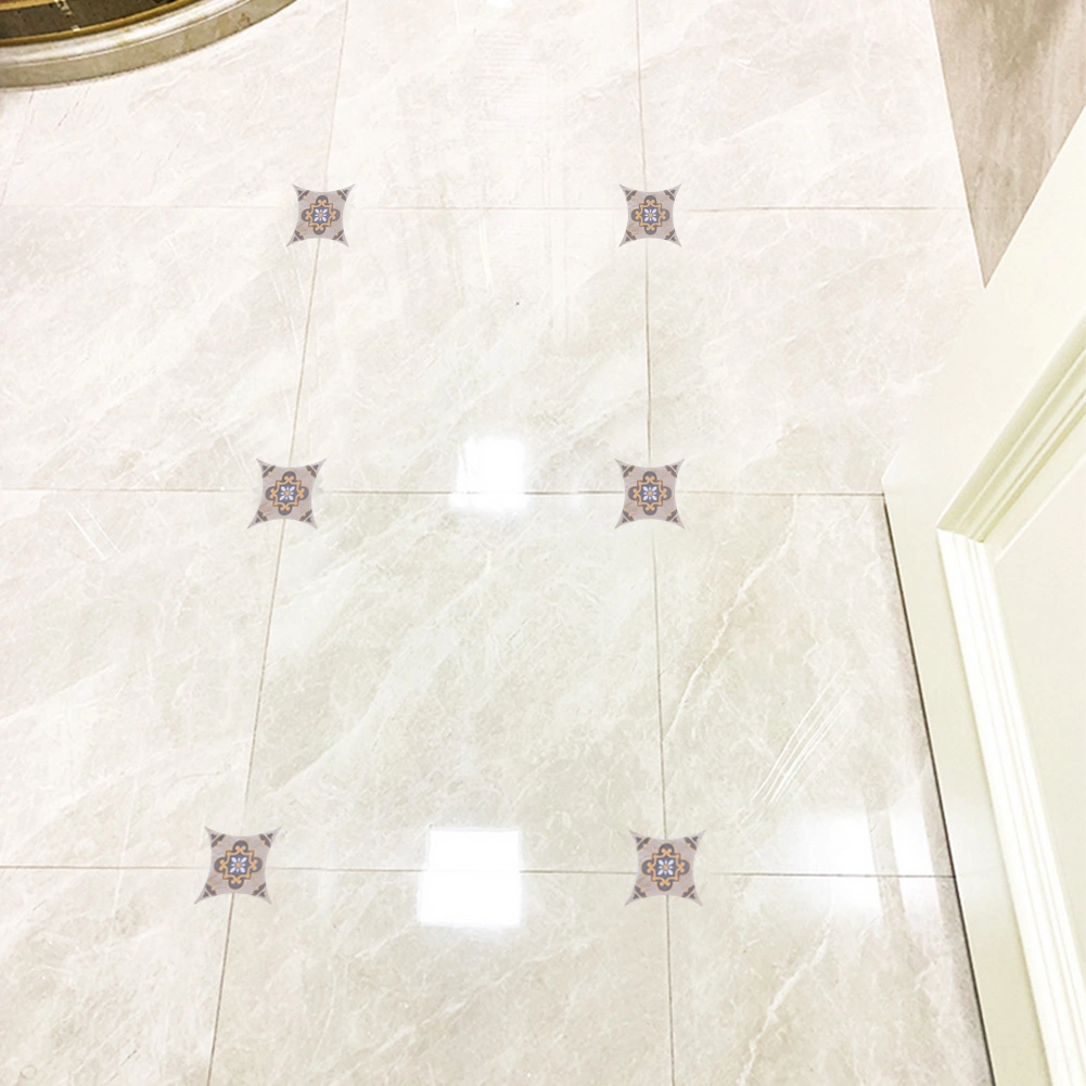 Hangfox Zemin Ve Duvar Dekorasyonu İçin Su Geçirmez Dayanıklı Otomatik Yapışkan Pvc Çini Kenar Sticker 1 Paket 15 Adet, 8x8cm Diğer