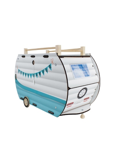 ÇG95 Ahşap Karavan Turkuaz -Okutan