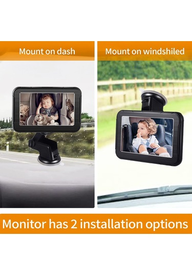 Vkemall Bebek Araba Monitörü 1080p Yüksek Çözünürlüklü Monitör Kamerası