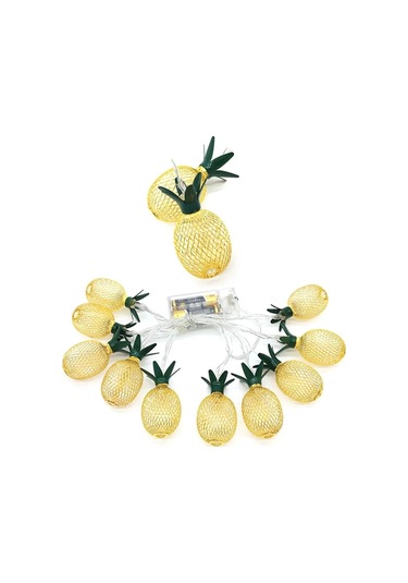 2m 10 Led Pilli 2 Kademeli Ananas Led Işık Mz6200-251 Çok Renkli